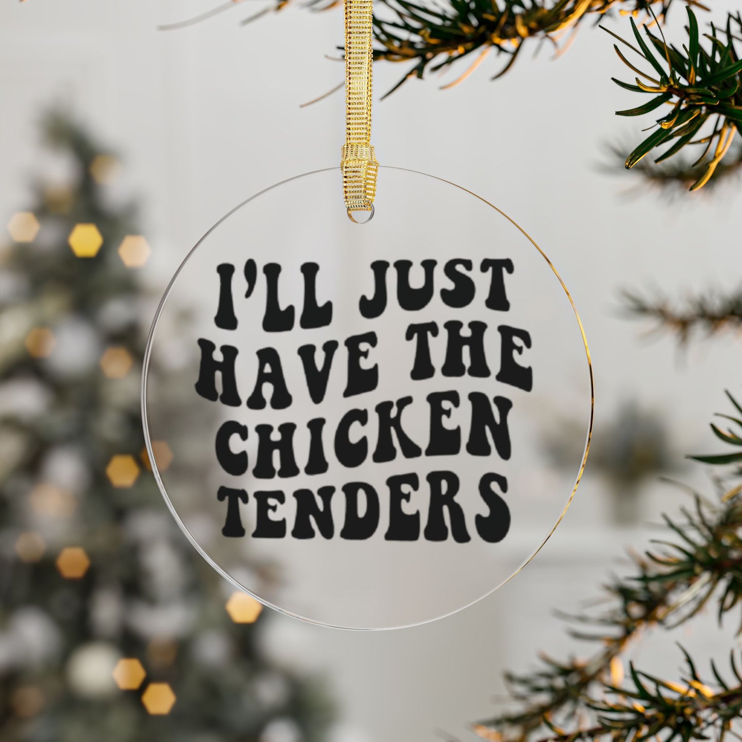 Christmas Chicken Tender Lover Acrylic Ornament